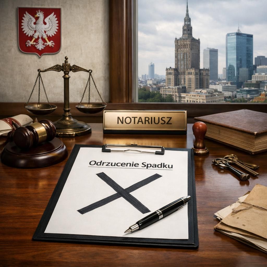 Odrzucenie spadku u notariusza w Warszawie